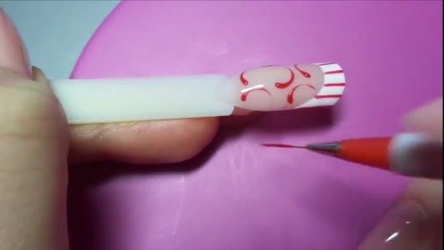 Дизайн ногтей гель лаком. Френч. Вензеля. смотреть онлайн
