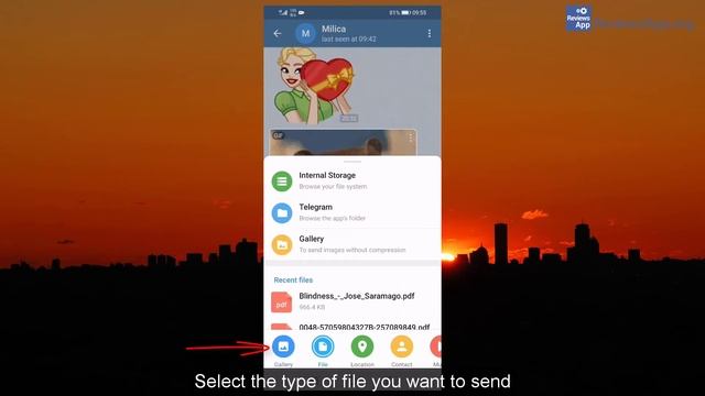 How to send picture and file on Telegram for Android смотреть онлайн