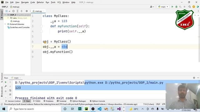 Python Tutorial | 12 | Abstraction | Encapsulation | Inheritance | Polymorphism | Constructor | iHi смотреть онлайн