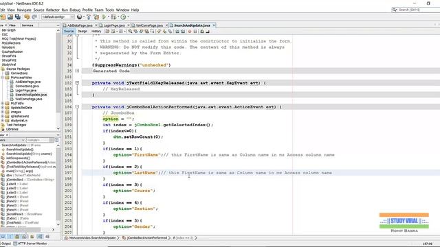 Java Swing with MS Access 04 - Load Data to JTable From MS Access - Study Viral смотреть онлайн