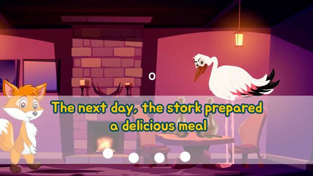 The Fox And The Stork | Learn English Through Story | Fairy Tale | Bedtime Stories For Kids English