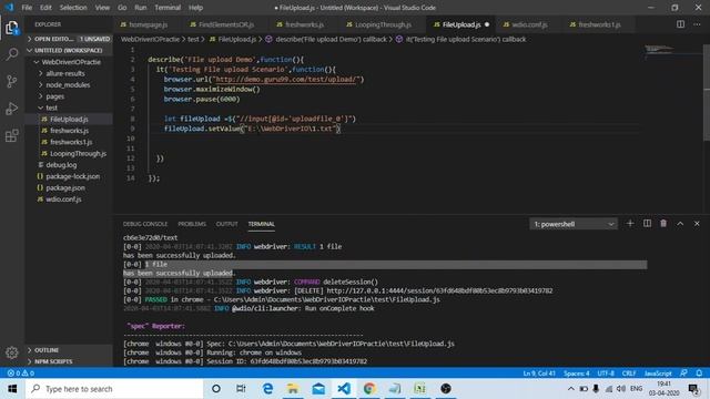 Web Driver IO tutorials - File Upload Automation смотреть онлайн