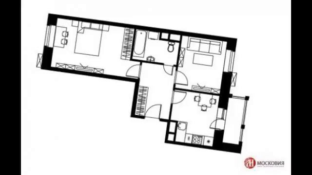 2 комн. квартира 42,7м2, в 6 км от МКАД, Варша... смотреть онлайн