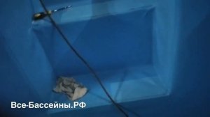Отделка чаши бассейна лайнером | Монтаж чаши бассейна | Спайка швов