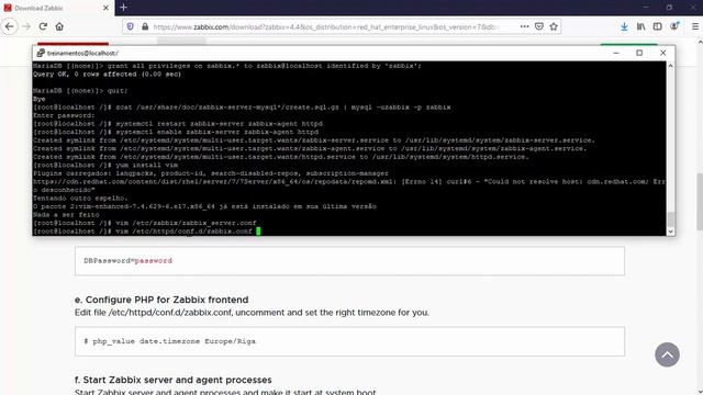 Instalação e configuração do zabbix server no redhat смотреть онлайн