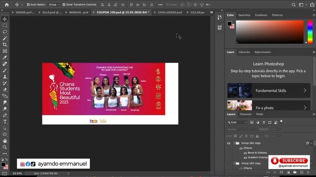 COUPON DESIGN IN 5 MINUTES | PHOTOSHOP FOR BEGINNERS смотреть онлайн