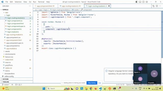 Revision of angular routing with example of login module смотреть онлайн