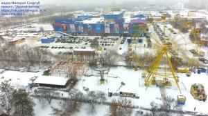 колесо обозрения в Фанни парке   С дрона Тольятти