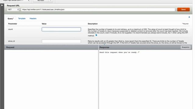 Twitter API console demo смотреть онлайн