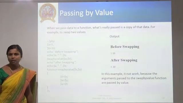 PHP FUNCTIONS - Ms. R.Vijayalakshmi - Dept. of Computer Science смотреть онлайн