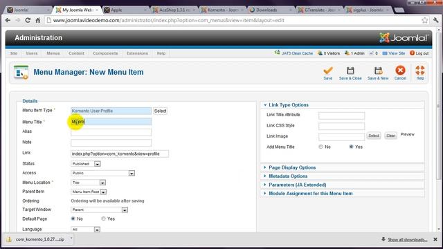 Joomla 2.5 Tutorial (HD) - Lesson 19 - Extensions смотреть онлайн