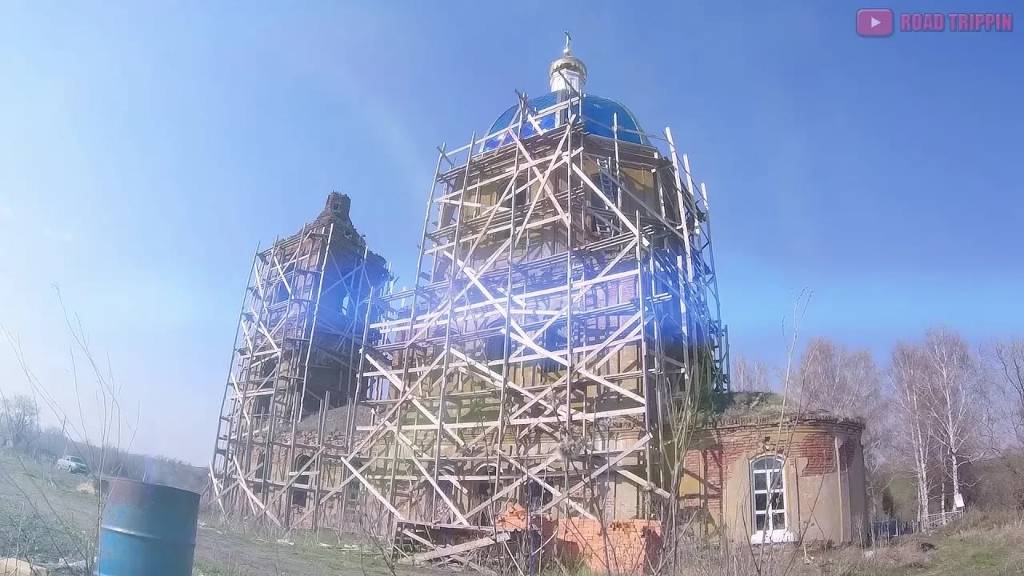 Восстанавливаемая церковь Покрова Пресвятой Богородицы. Новопокровка. История Липецкой области. смотреть онлайн