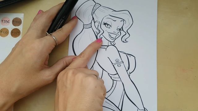 Coloreando con tonos piel de Finecolour (rotuladores pincel) смотреть онлайн