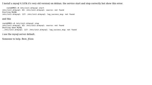 Databases: MySQL start and stop error смотреть онлайн