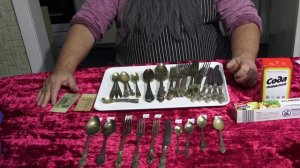 Правильная чистка ложек и вилок.Нейзильбер, Позолоченные и Мельхиоровые.Супер средство. Супер спосо