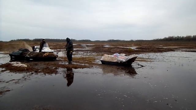 Весенний экстрим на снегоходах апрель 2016 зимник на оз.Ендра 2