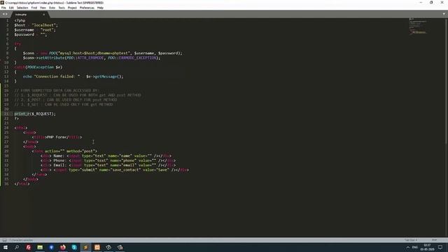 Submit form in PHP and store data into MySQL database смотреть онлайн