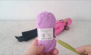 Пальто для куклы крючком. Coat for Doll
