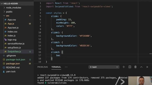 ReactJs workshop - Swipe events - led by the students (by Florin Dimitru) 27-02-20 смотреть онлайн