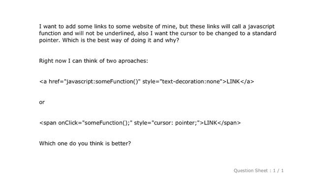 HTML : Which is the best way to call a javascript function on a link смотреть онлайн