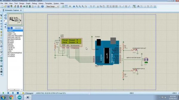Automatic Car Parking System - Arduino Project - Proteus Simulation