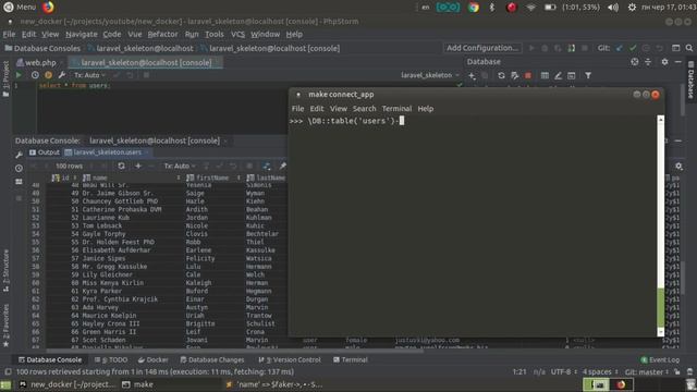 Урок 08 Query Builder Laravel 5.8 project смотреть онлайн