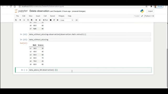 Removing rows from data set in PYTHON PANDAS | HINDI TUTORIAL смотреть онлайн