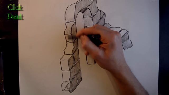 Простой 3D рисунок Как нарисовать иллюзию Арка 3D смотреть онлайн