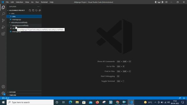 HOW TO CREATE AND RUN DJANGO PROJECT ON VISUAL STUDIO CODE FOR BEGINNERS|EDUCATE YOURSELF DAILY смотреть онлайн