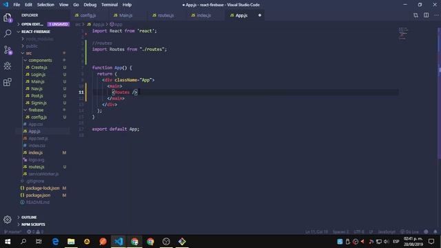 React / Hooks / Firebase / Auth #2 (Building the Navigation) смотреть онлайн