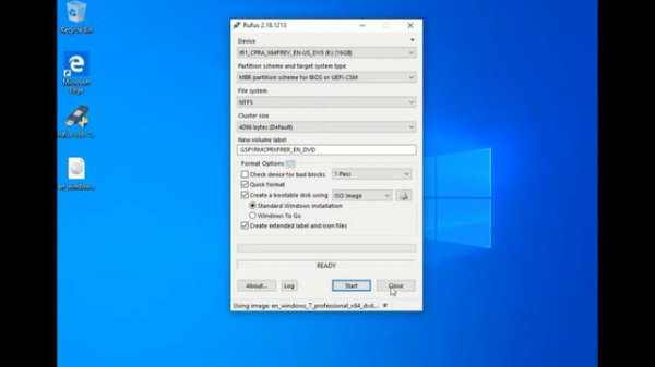 Make a Bootable Windows 7 64 bit OS By Rufus Free Software