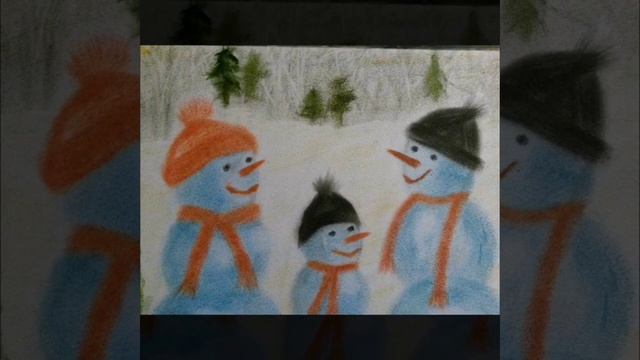 Grandma Draws a Christmas postcard.Бабушка рисует Новогоднюю открытку.Как нарисовать снеговика смотреть онлайн