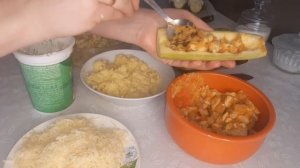 Фаршированные кабачки. Простой быстрый рецепт. #фаршированныекабачки