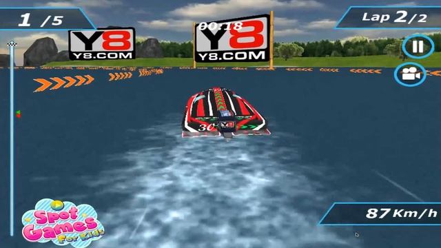 Speedboat Racing water sport video Gameplay | Spot games for Kids смотреть онлайн