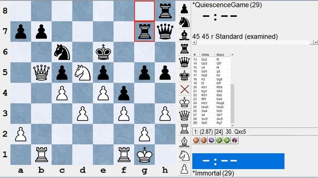 Chess Thinking - The Immortal Quiescence Error Game смотреть онлайн