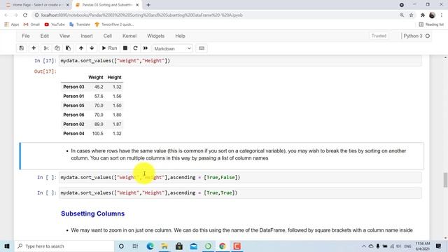 Pandas 03 | DataFrame - Sorting and Subsetting بالعربي смотреть онлайн