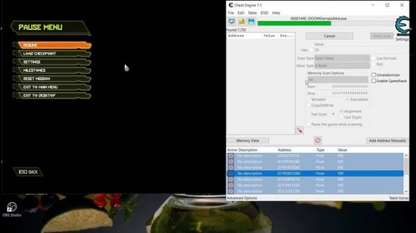 Doom Eternal Health Cheat Engine tutorial 2020