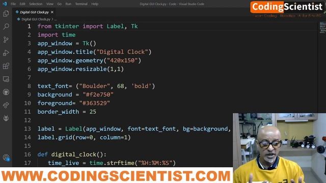 Lesson 13 Funny Python Digital GUI Clock смотреть онлайн