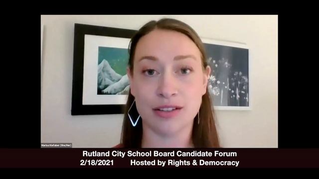 Rutland City School Board Candidate Forum - February 18, 2021 смотреть онлайн
