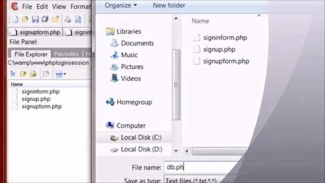 SignUp, SignIn form, Session Variable PHP & MySQL смотреть онлайн