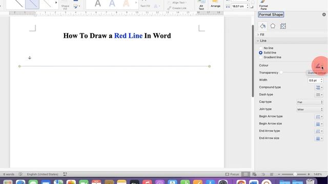 How To Draw a Red Line In Word (Microsoft) смотреть онлайн