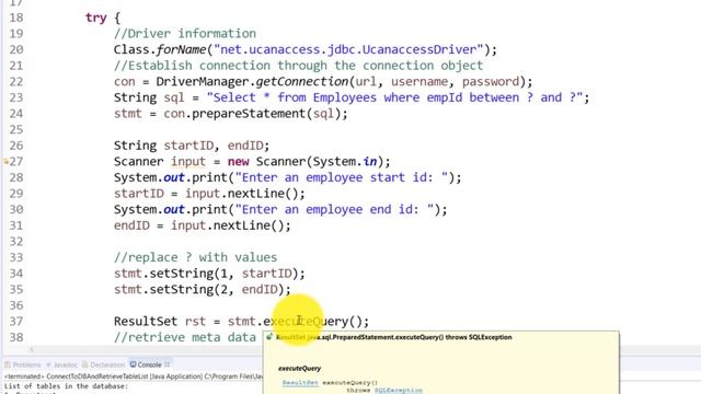 Java Prepared Statement смотреть онлайн