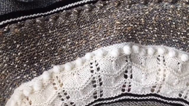 ? Шаль Морозное утро ? шаль спицами ? три шали по одному МК смотреть онлайн