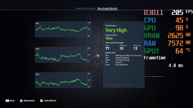 AMD Radeon RX 5500 XT -- AMD Ryzen 5 3600 -- Assassin's Creed AC Origins Benchmark смотреть онлайн