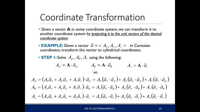 Electromagnetics - Coordinate Systems смотреть онлайн