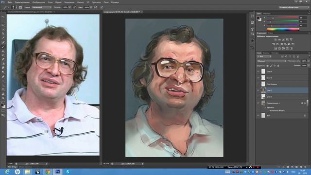Сергей Пантелеевич Мавроди. Рисование. Speedpaint. Шарж. photoshop смотреть онлайн