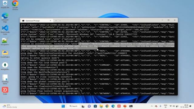 fix error while running Mongo DB server from command prompt -- #5 Mongo DB Set Up Complete Guide смотреть онлайн