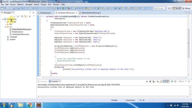 Java Serialization with array or collection | Java IO | Java Tutorial смотреть онлайн