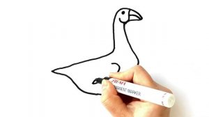 Как нарисовать гуся
