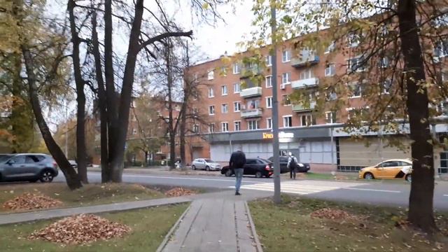 Москва 3168 посёлок Милицейский: Торговая улица, Дачная улица, Типографская улица осень день